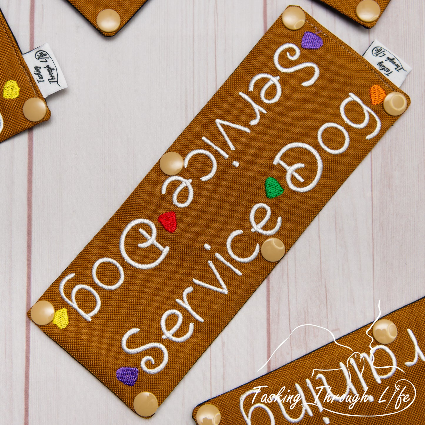 Service Dog Leash Wrap Gingerbread - G3