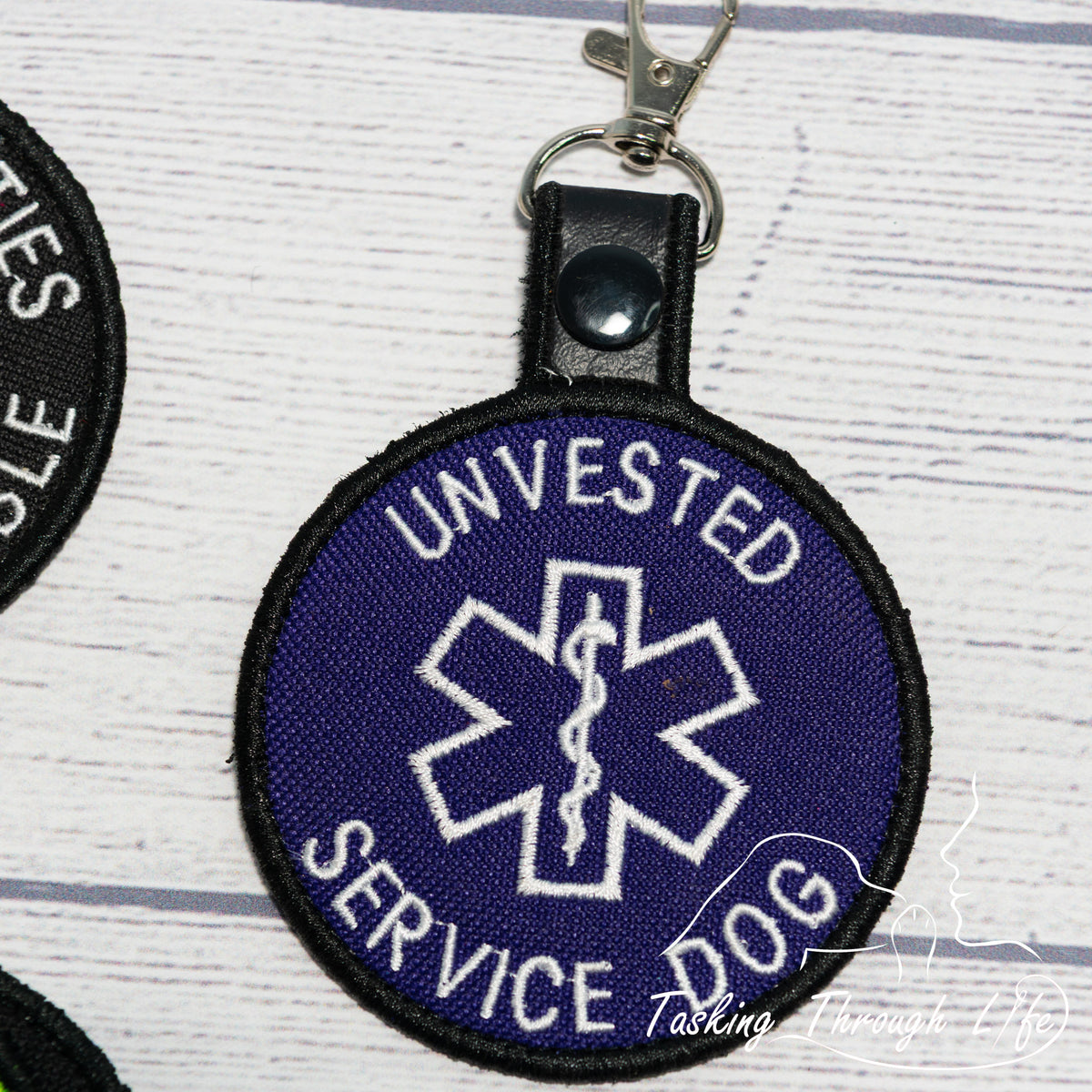 UNVESTED SERVICE DOG Premade Patch Tab - P12