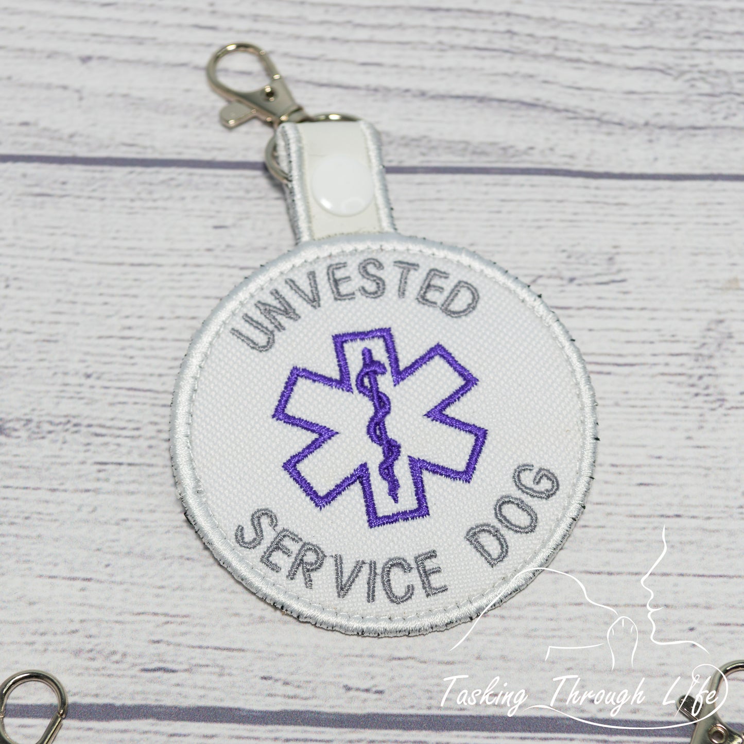 UNVESTED SERVICE DOG Premade Patch Tab - P65
