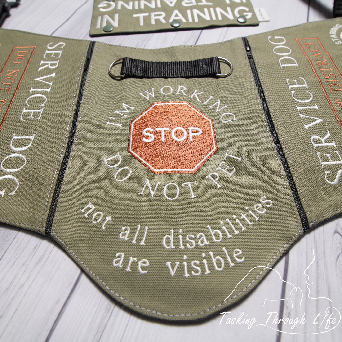 Olive and Brown Stop Sign