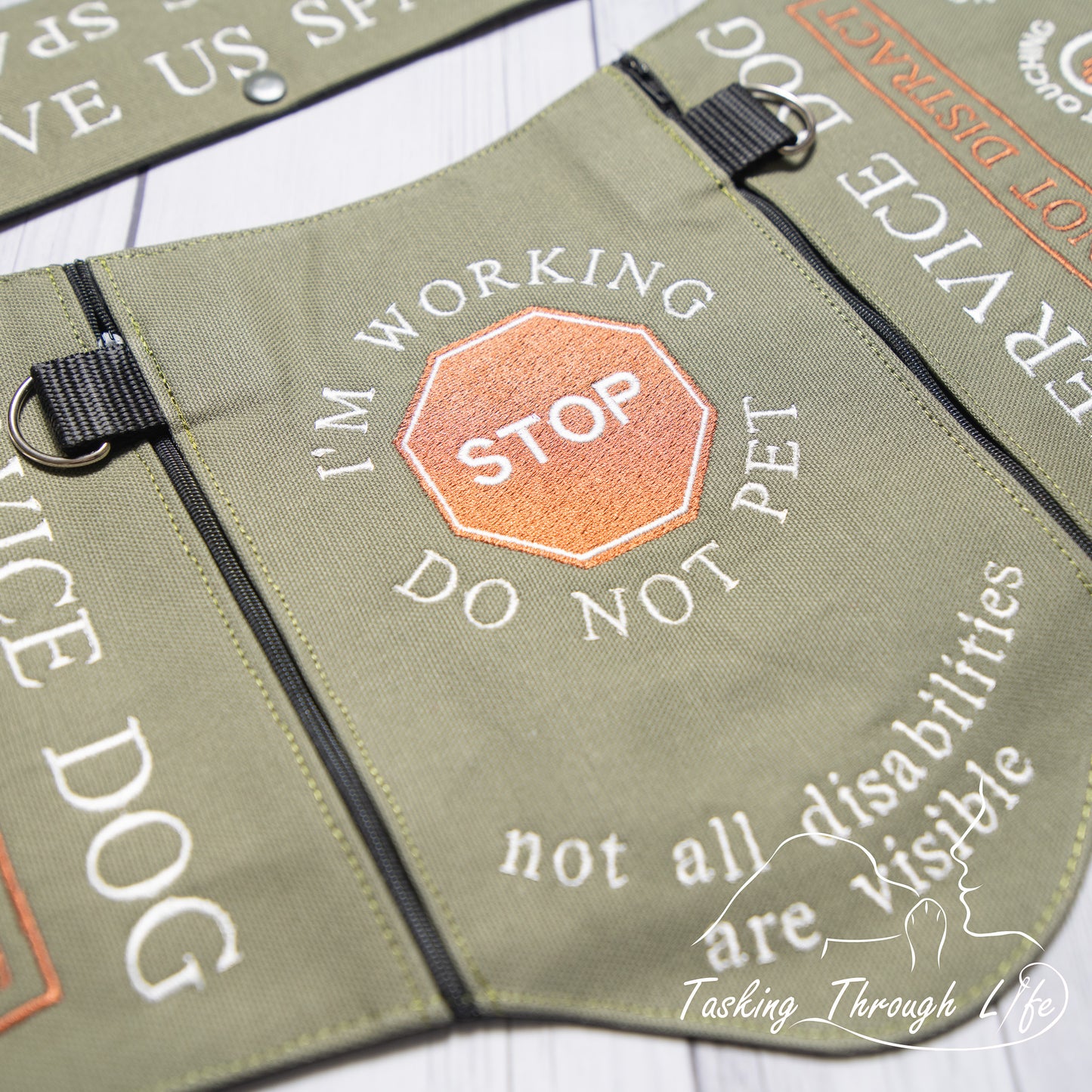 Olive and Brown Stop Sign