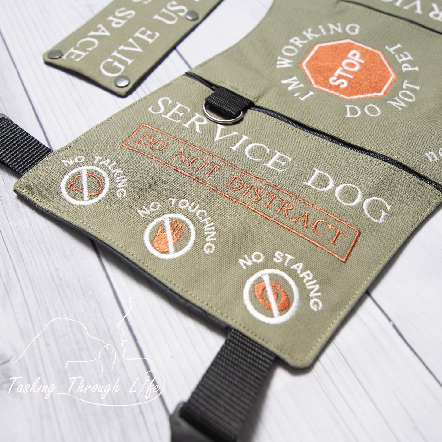 Olive and Brown Stop Sign