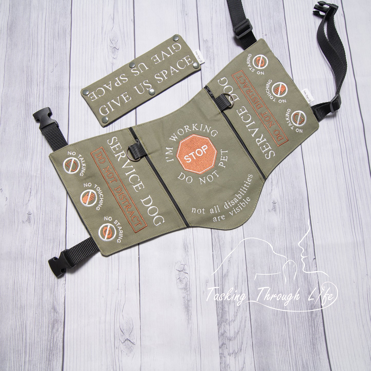 Olive and Brown Stop Sign