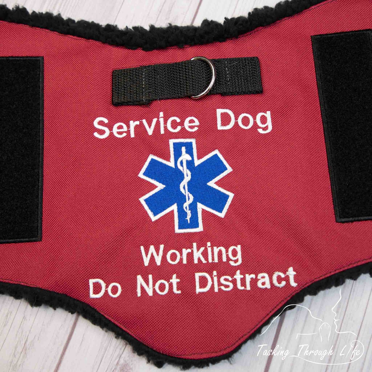 Maroon and Blue Medical Alert Vest