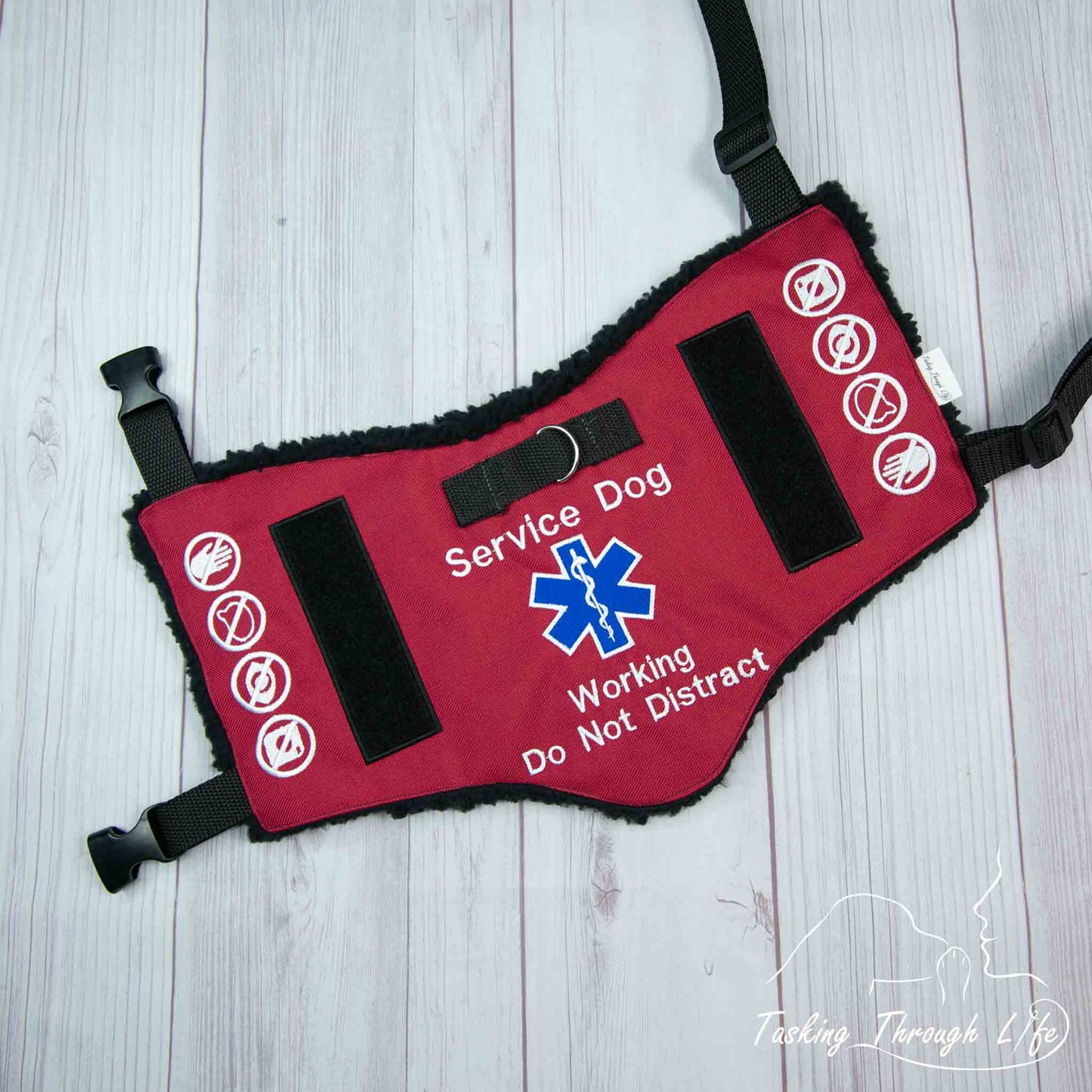 Maroon and Blue Medical Alert Vest