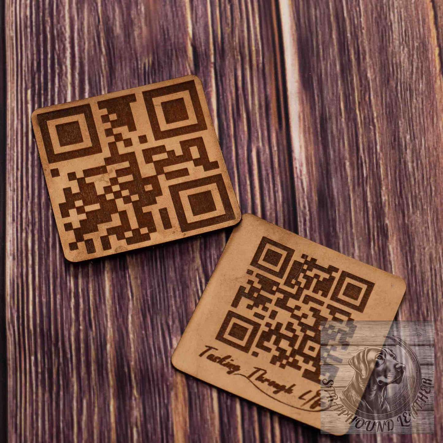 QR Code Leather Patch - Straphound Leather