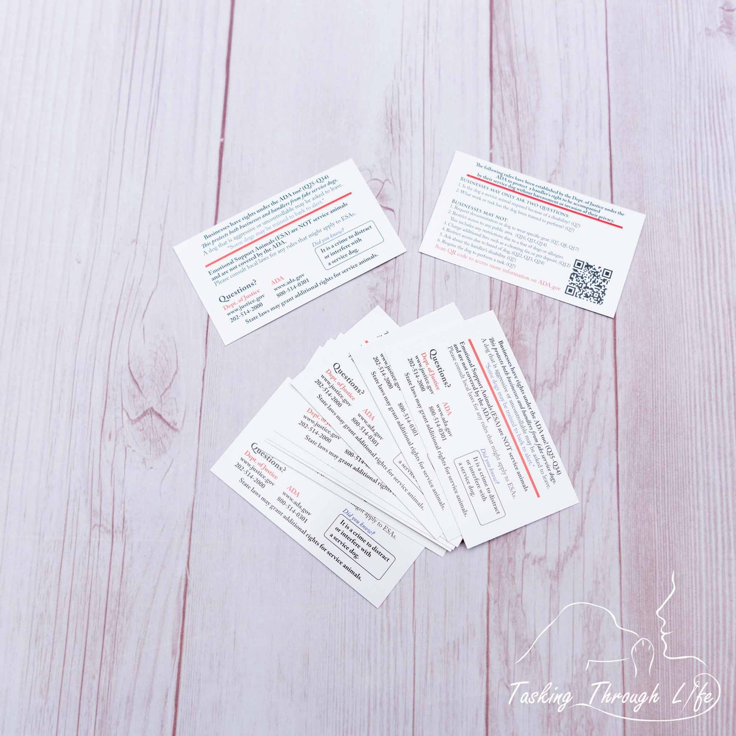 Standard ADA Information cards