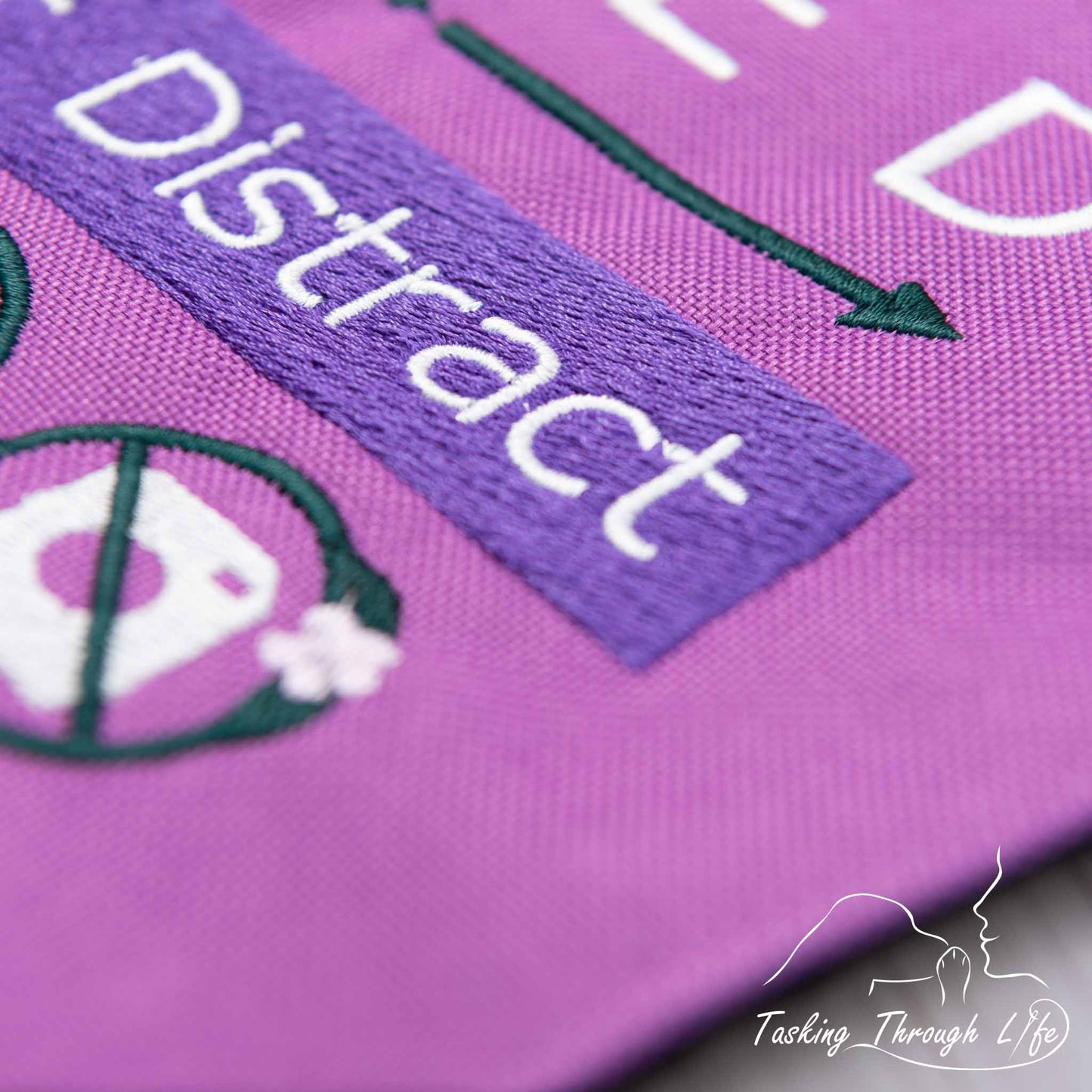 Premade Large Flowers Behind Logo-(Q8) - Stitching Flaw