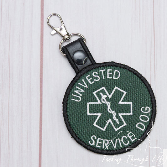 UNVESTED SERVICE DOG Premade Patch Tab - P49
