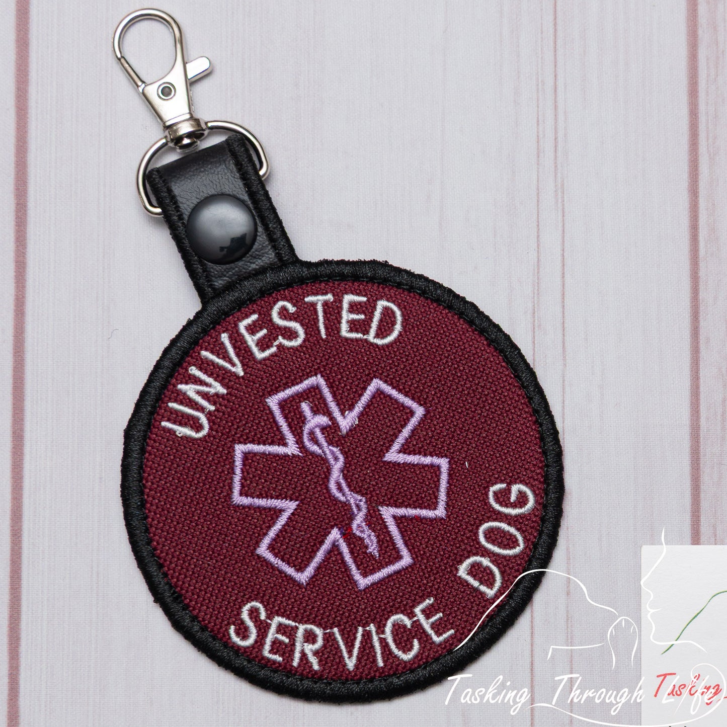UNVESTED SERVICE DOG Premade Patch Tab - P12