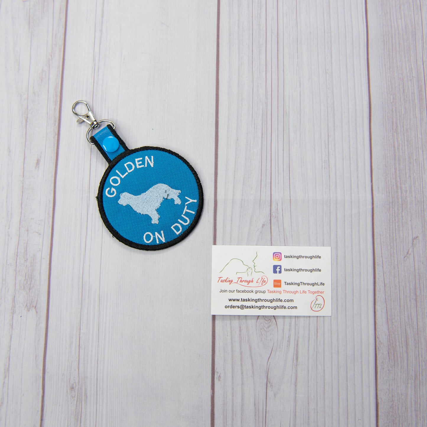 Premade Patch Tab - GOLDEN ON DUTY P46