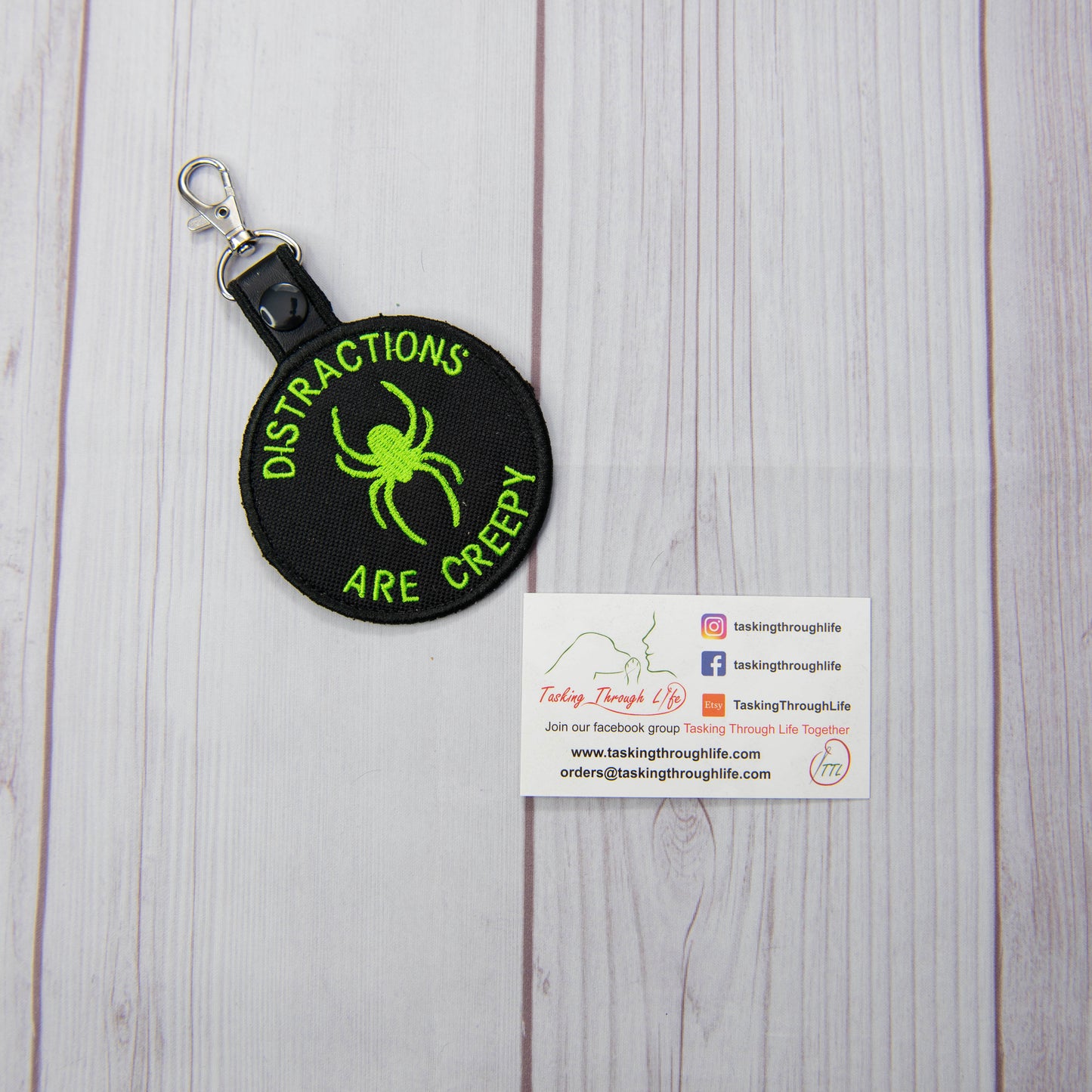 Premade Patch Tab - DISTRACTIONS ARE CREEPY H7