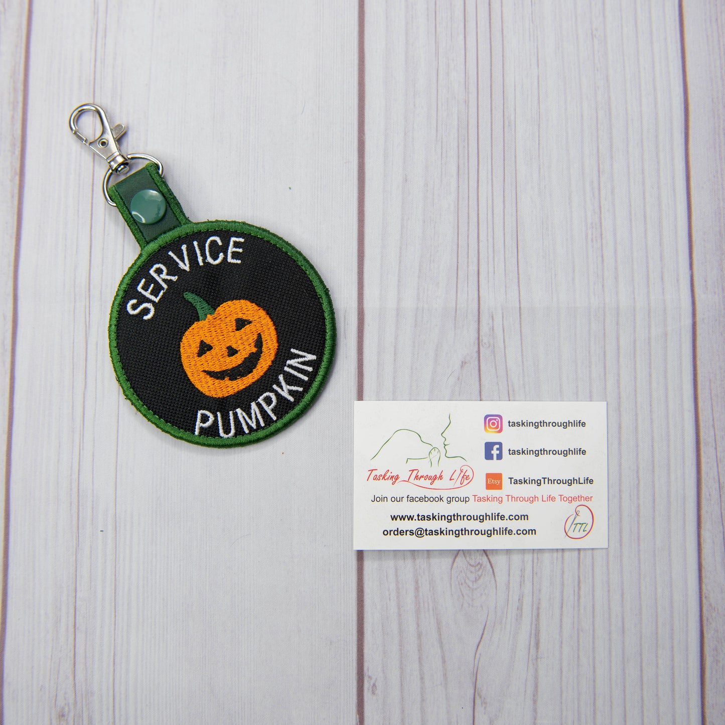 Premade Patch Tab -SERVICE PUMPKIN H10