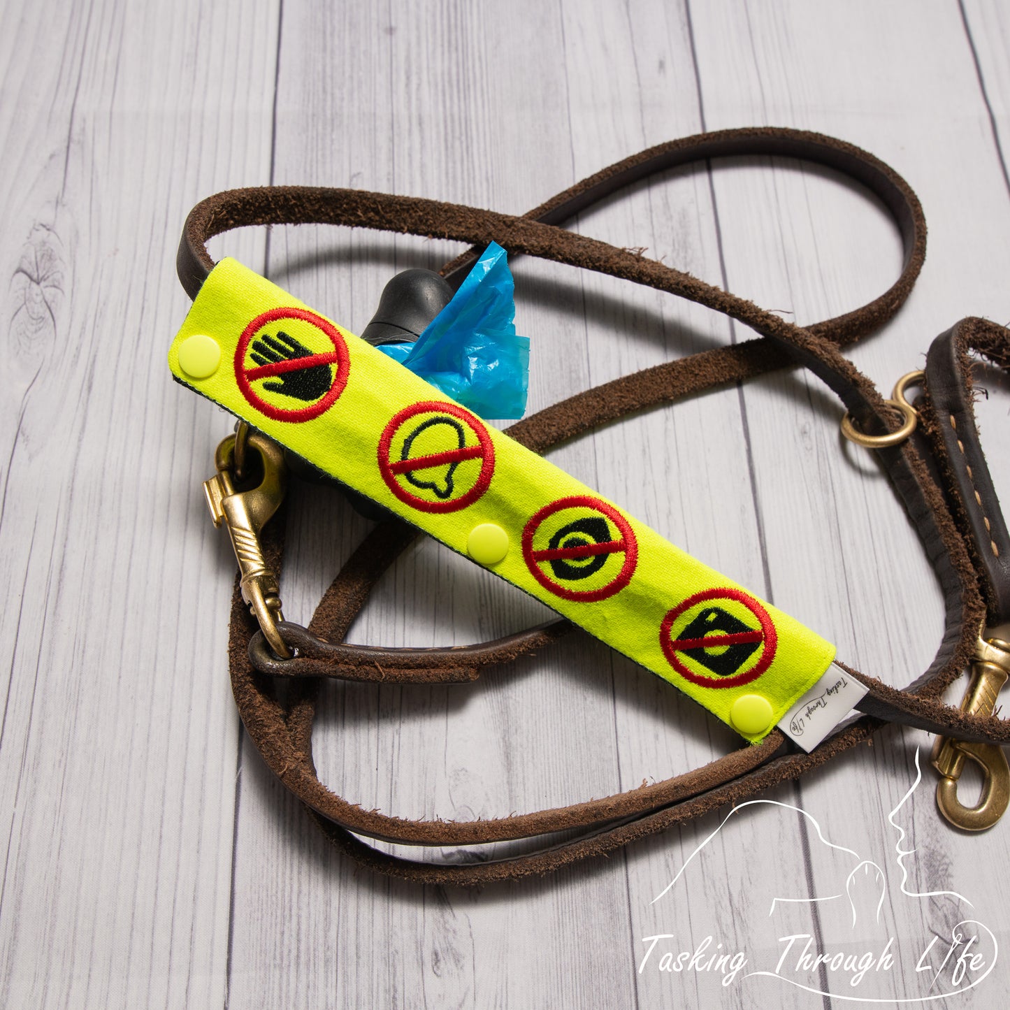 Neon Yellow No Contact Leash Wrap