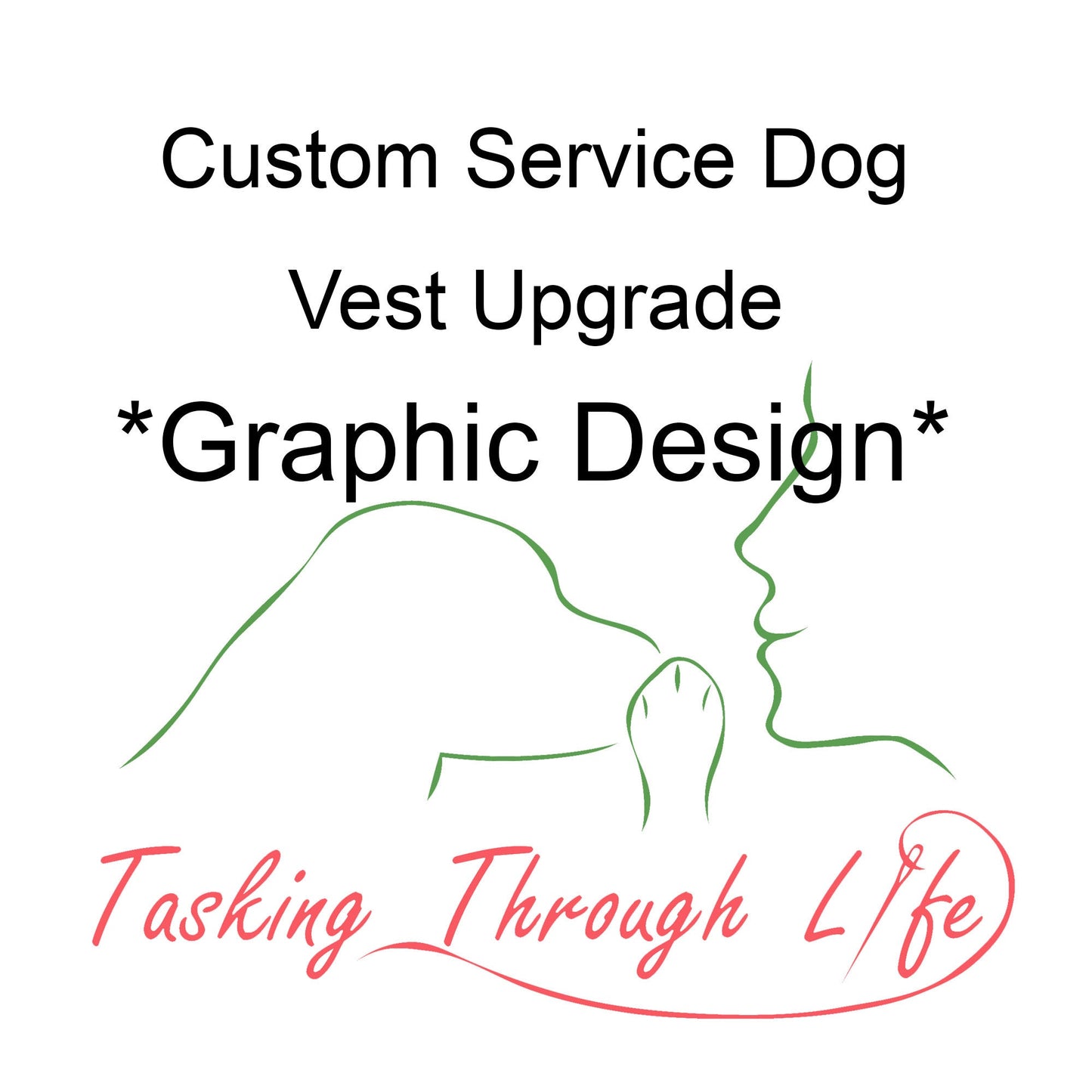GRAPHIC Design Upgrade, Custom service dog vest add-on