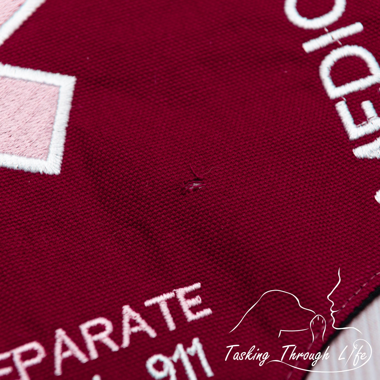 Premade Medium Cape - Burgundy SERVICE DOG Q25 - Fabric Flaw