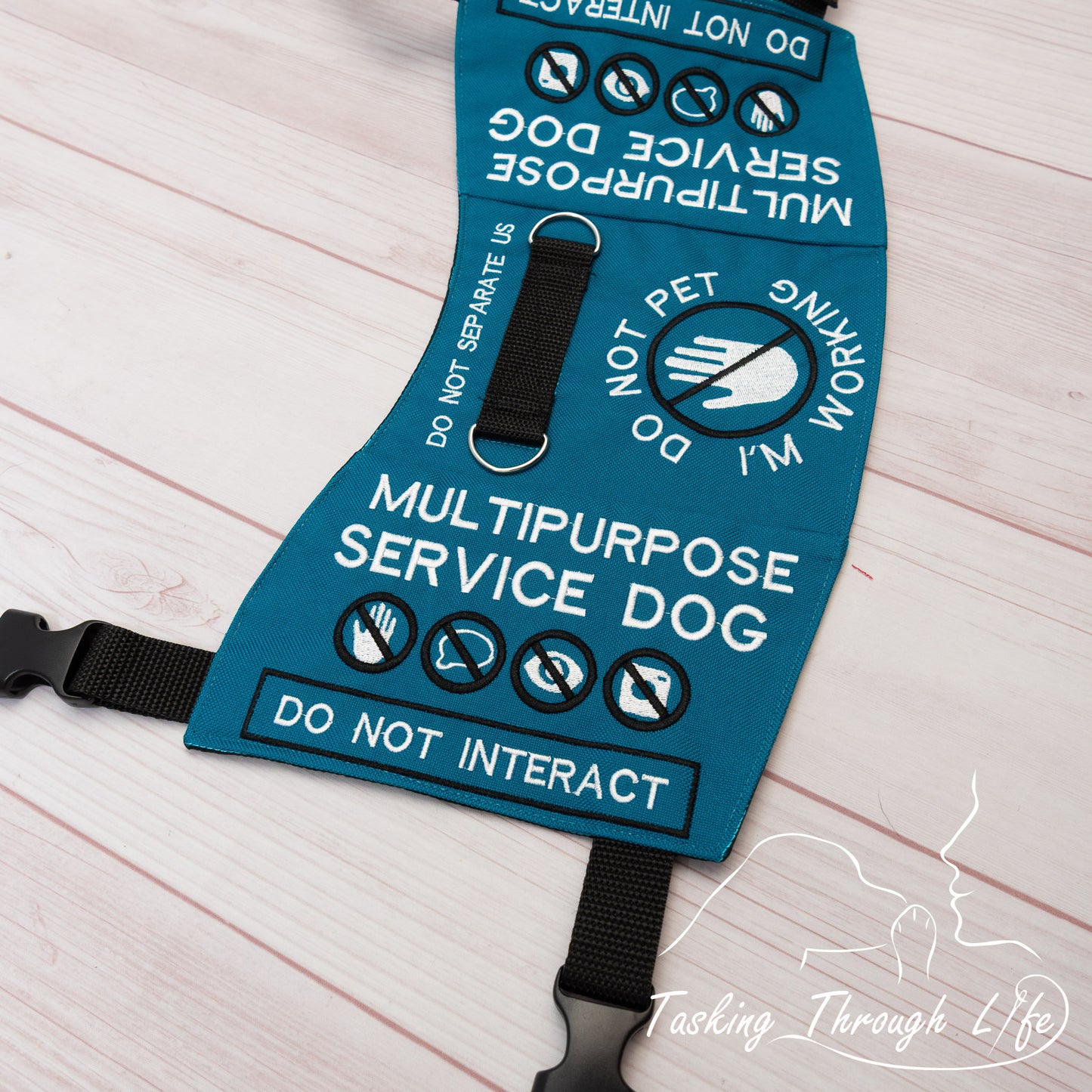 Premade Medium SR Short - Peacock MULTIPURPOSE SERVICE DOG Q33