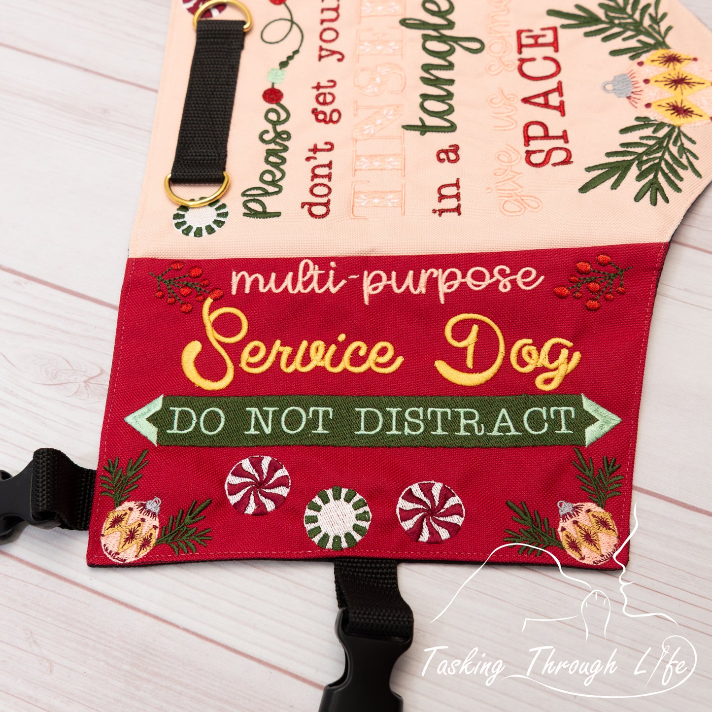 Premade Large - Tinsel Tangle with metallic Ruby Q45