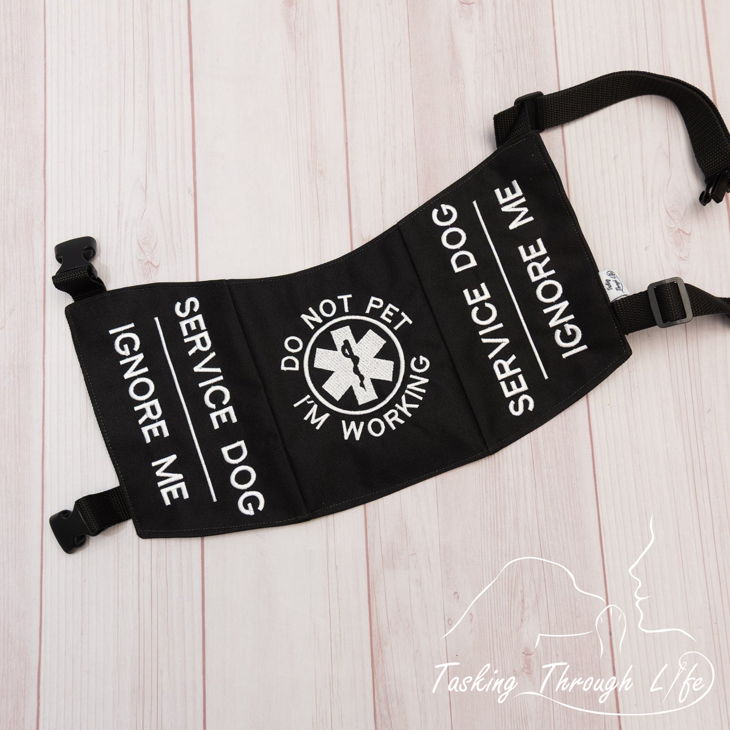 Premade Medium SR Short - Black Tie SERVICE DOG Q42
