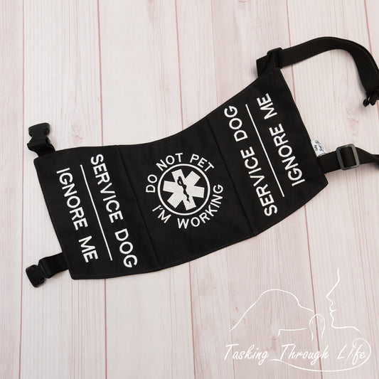 Premade Medium SR Short - Black Tie SERVICE DOG Q42