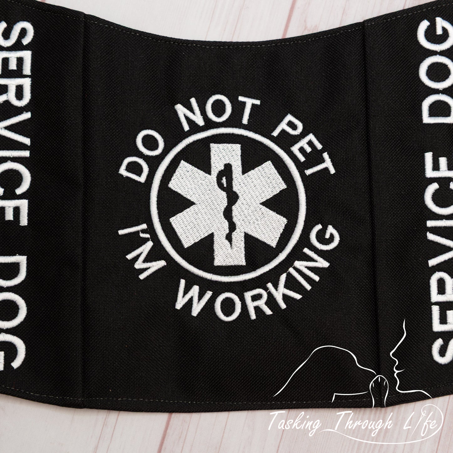 Premade Medium SR Short - Black Tie SERVICE DOG Q42