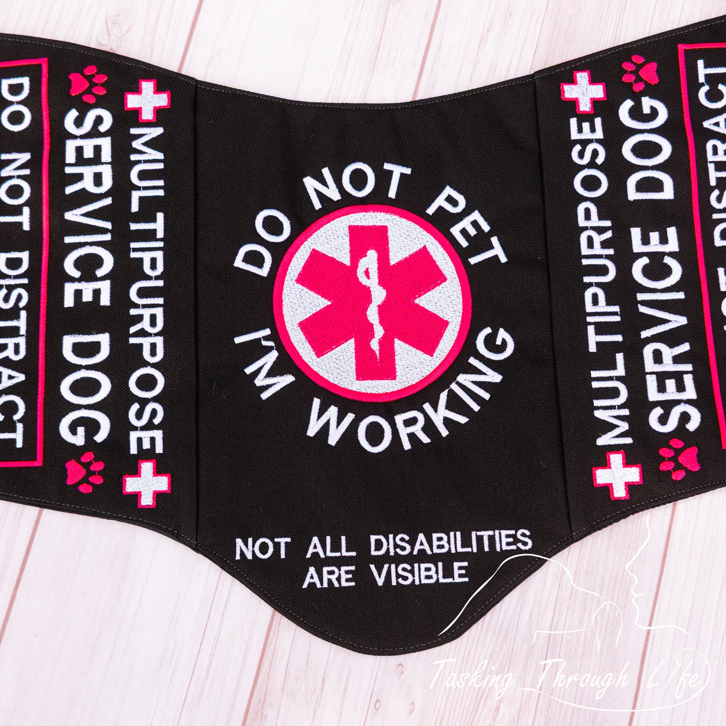 Premade Large  - Black Tie and Neon Pink All that glitters design Q29