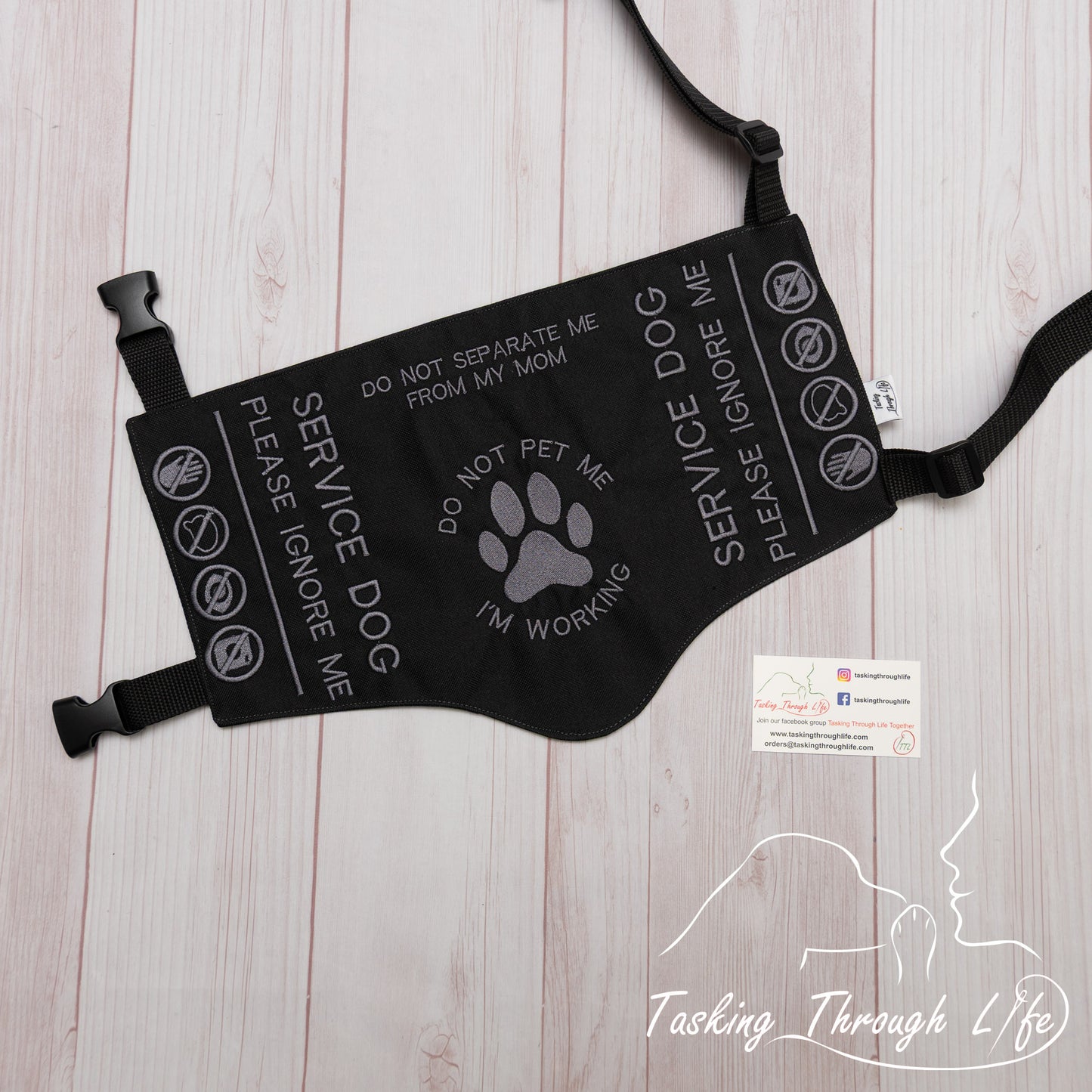 Premade Medium - Black Tie SERVICE DOG Q23