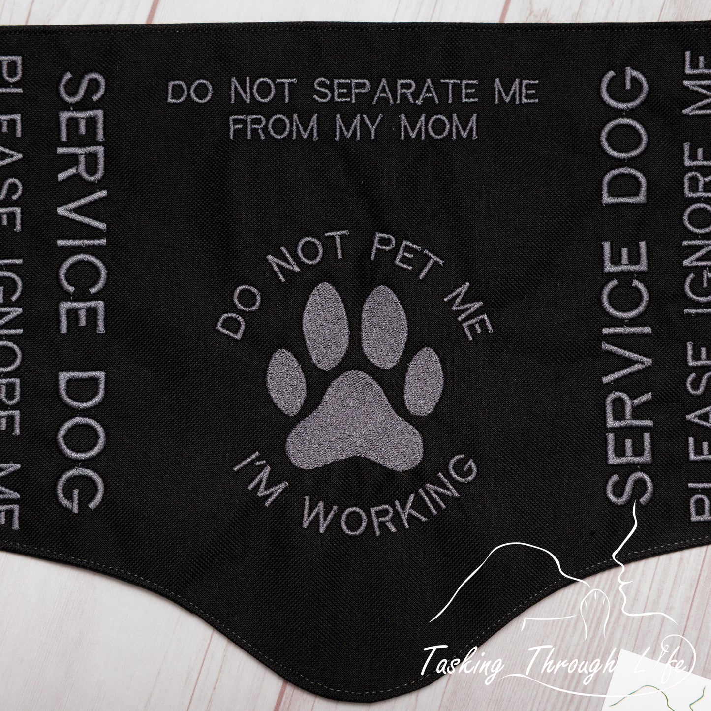 Premade Medium - Black Tie SERVICE DOG Q23