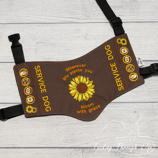 Premade Small -  Sunflower SERVICE DOG - Q66