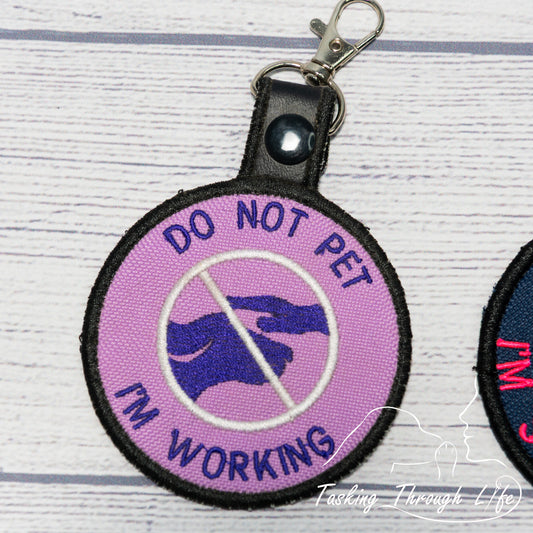 DO NOT PET I'M WORKING Premade Patch Tab - P3