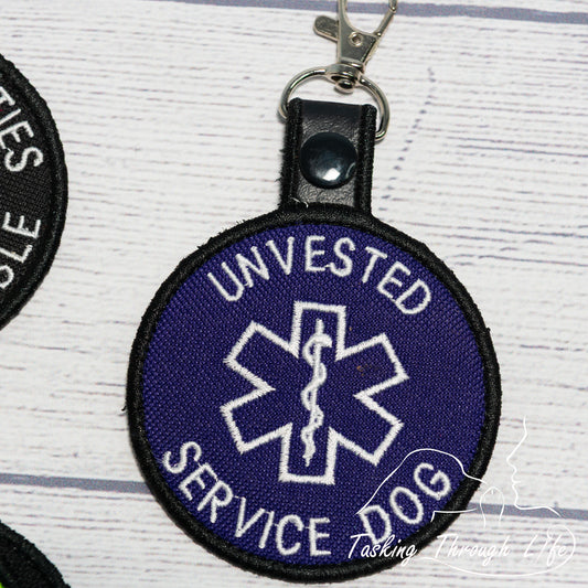 UNVESTED SERVICE DOG Premade Patch Tab - P12
