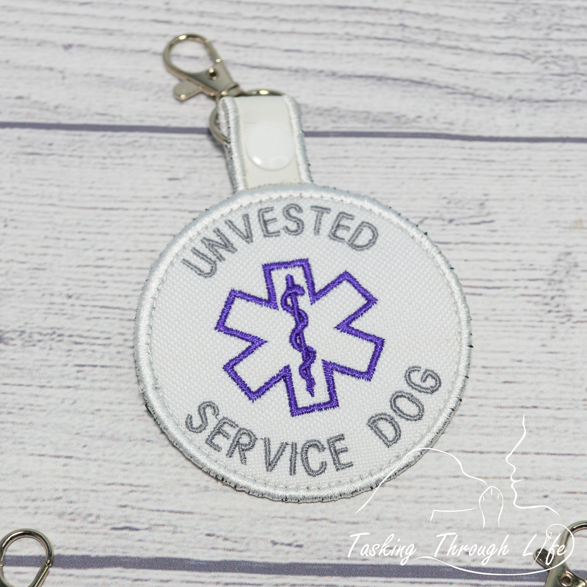UNVESTED SERVICE DOG Premade Patch Tab - P65