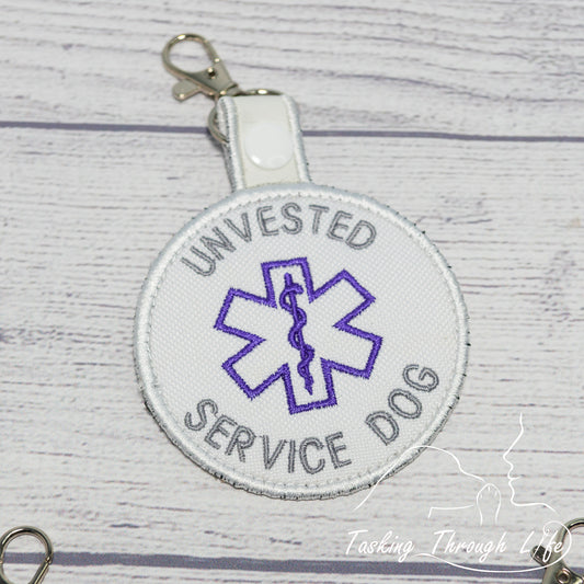 UNVESTED SERVICE DOG Premade Patch Tab - P65