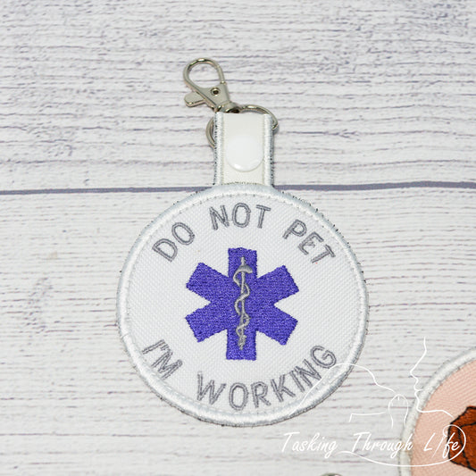 DO NOT PET I'M WORKING Premade Patch Tab - P66