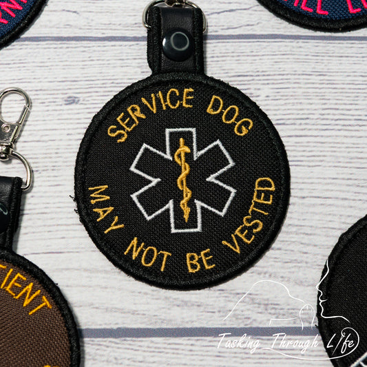 SERVICE DOG MAY NOT BE VESTED Premade Patch Tab - P48