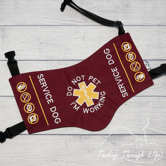 Premade Medium -Crimson SERVICE DOG Q87