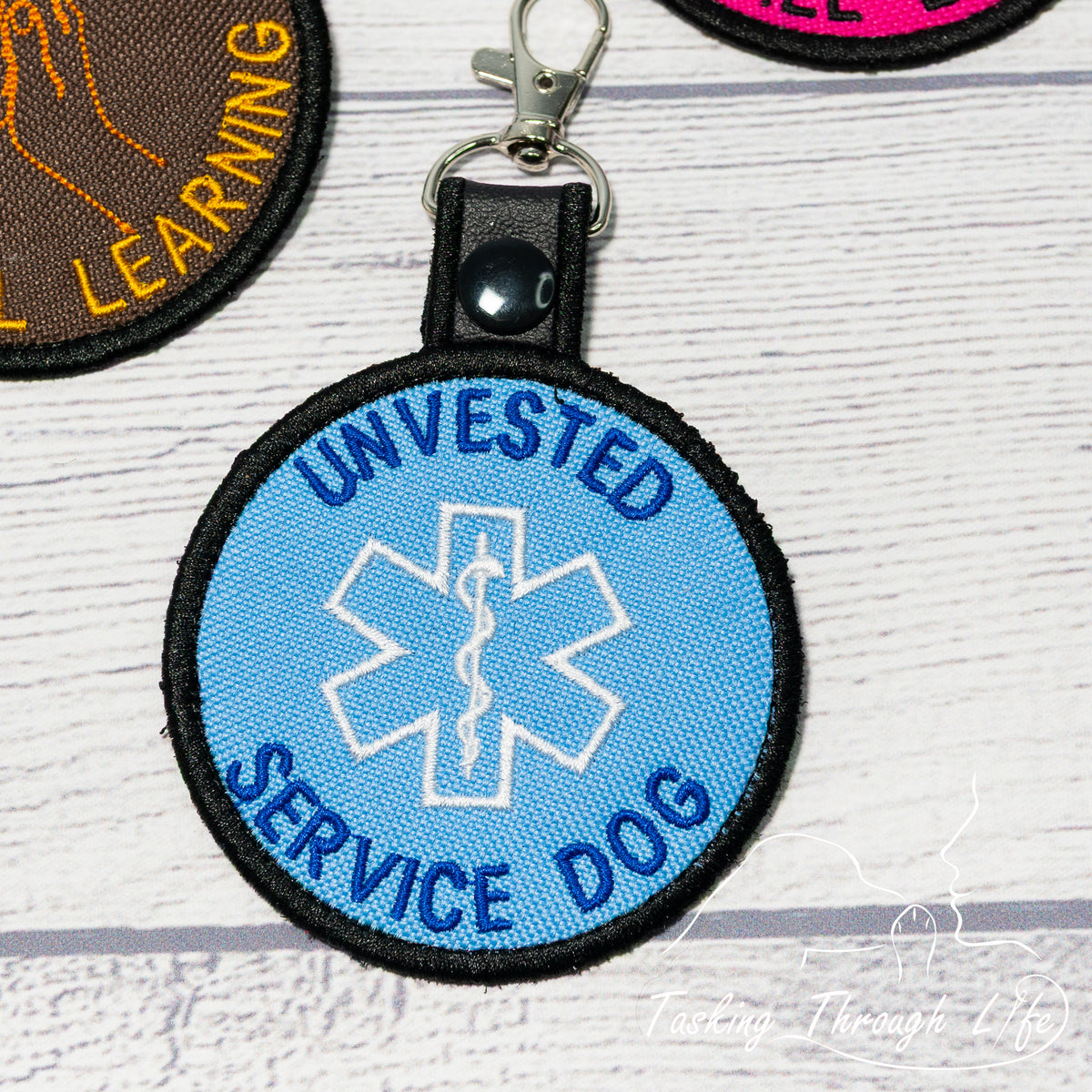 UNVESTED SERVICE DOG Premade Patch Tab (V16) - P74