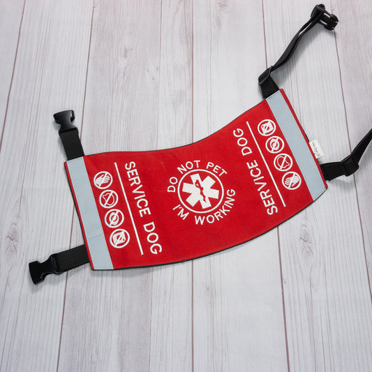 Premade Medium - Red SERVICE DOG Q90