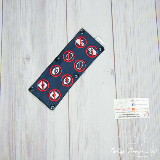 No Contact Symbols Leash Wrap - R52