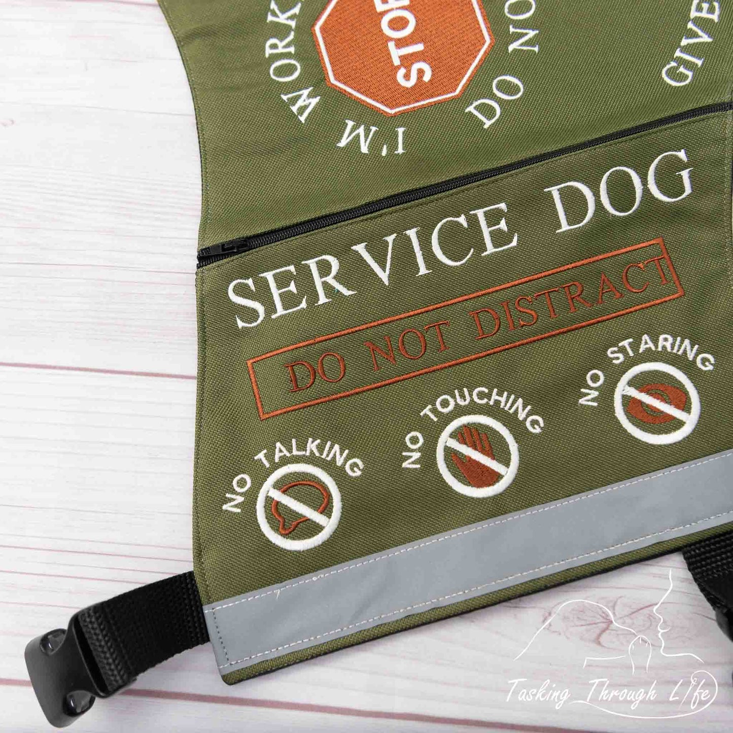 Premade Large Army Stop Sign SD Vest - Alignment Flaw