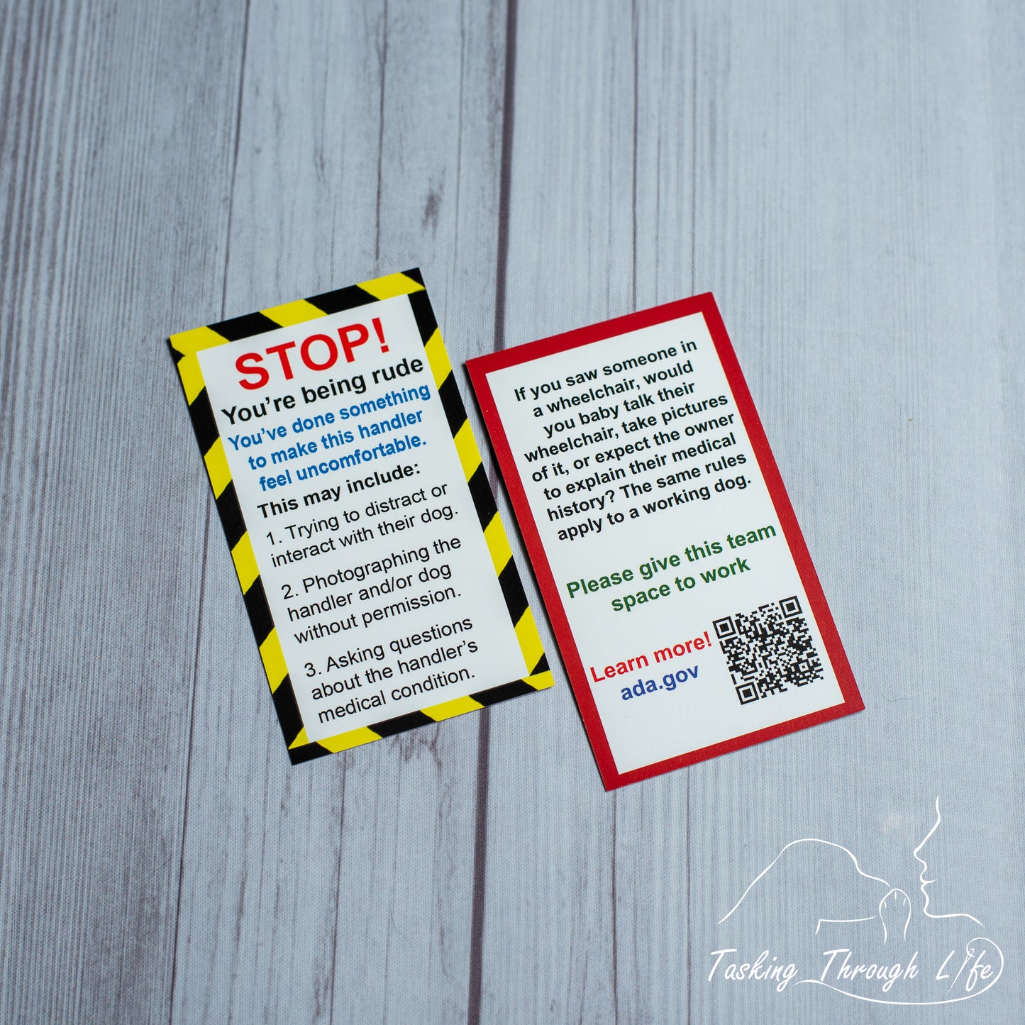 STOP! You're being rude cards – Tasking Through LIfe