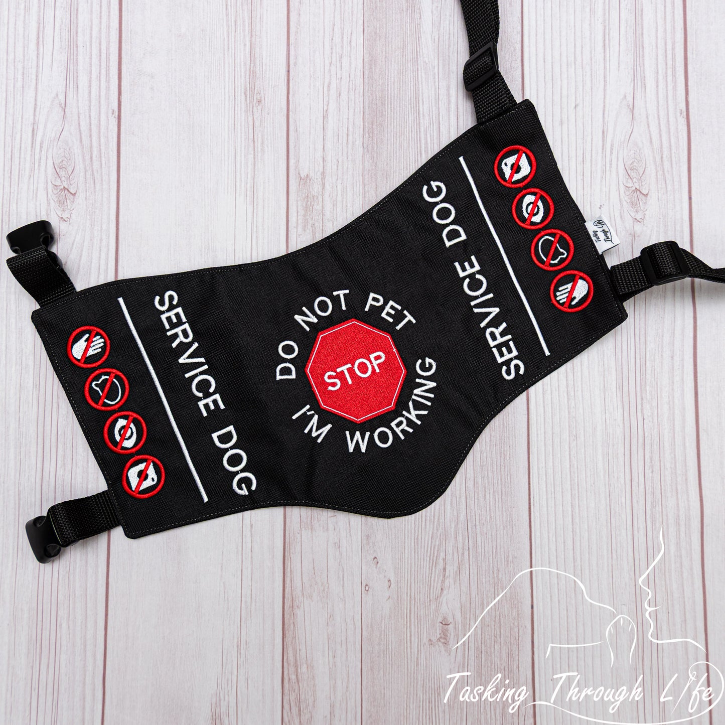Premade Medium  Black Tie Stop Sign SD (Q17)