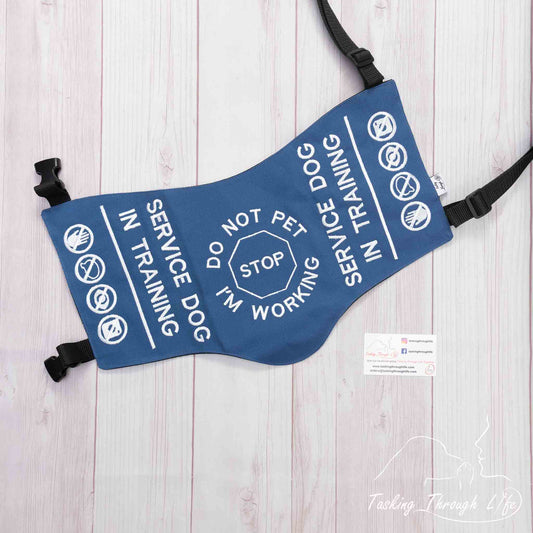 Premade Large - Blue and White Stop Sign (Q1)