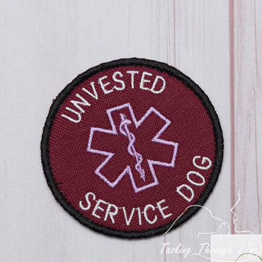 UNVESTED SERVICE DOG 3" Patch - P13