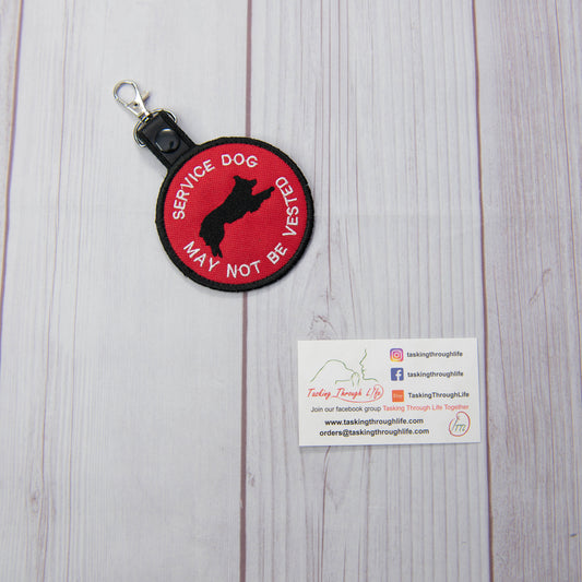 Premade Patch Tab - SERVICE DOG MAY NOT BE VESTED P48