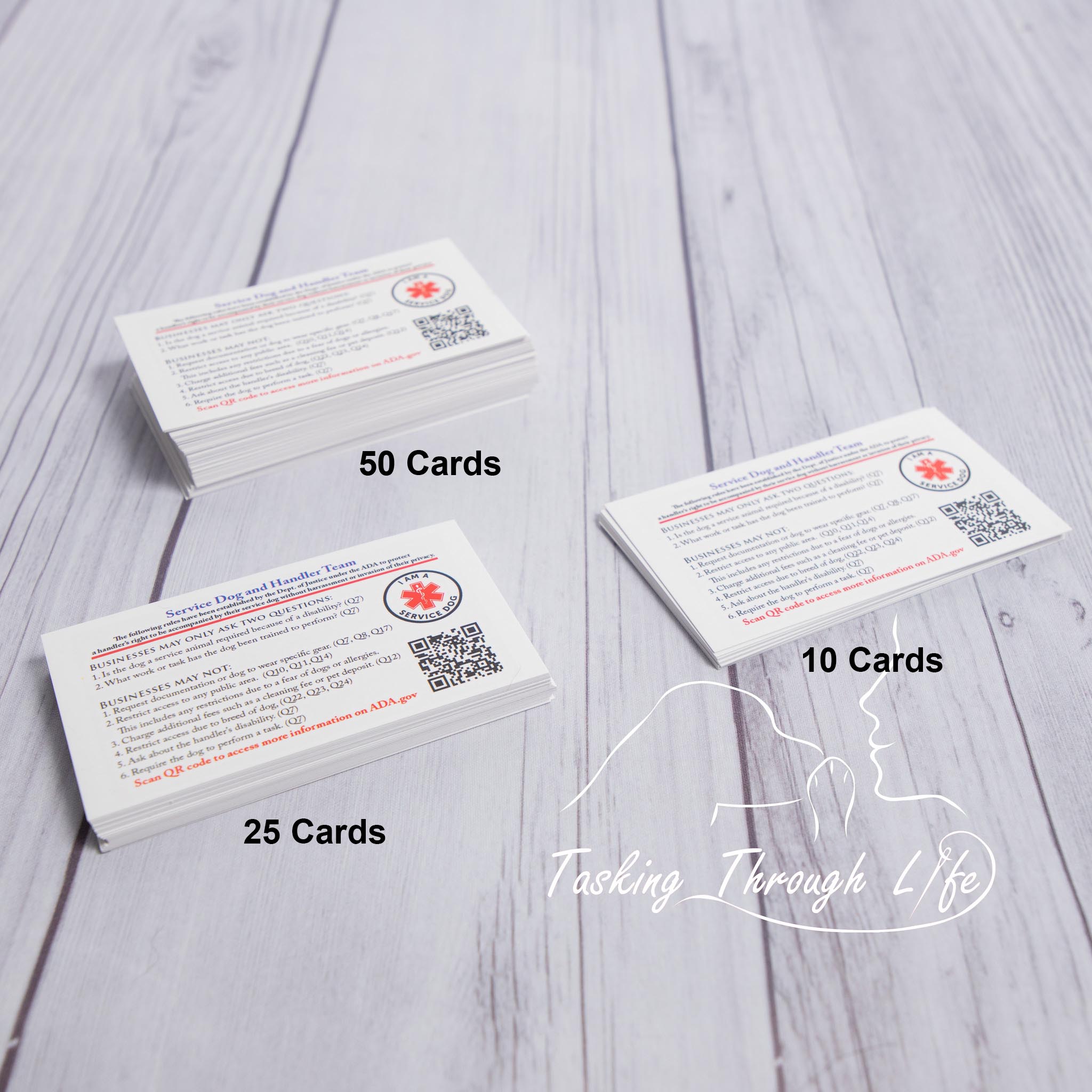 Standard ADA Information cards – Tasking Through LIfe